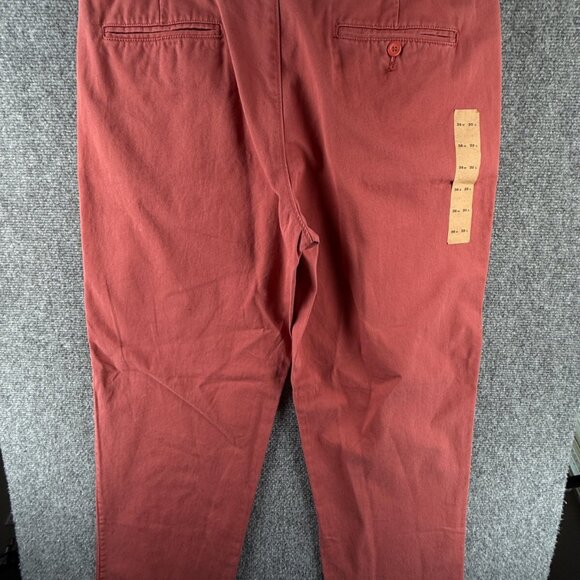 NWT J. Crew Factory Chino Pants 36x30 Red Classic Fit Slim Leg All Cotton Men - Picture 8 of 15